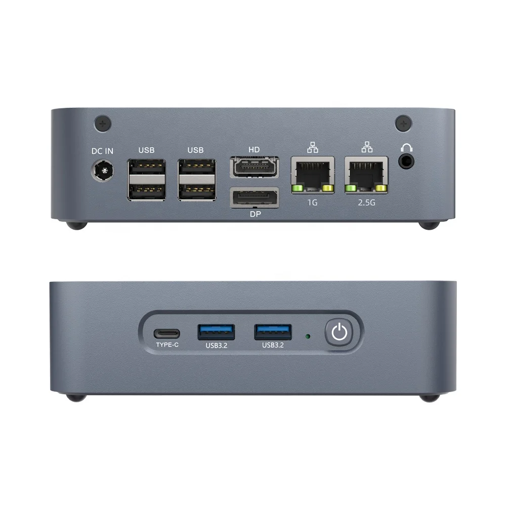 AMD R9 5900HX 4.6G 8-Core Mini PC 2 LAN Radeon Graphics ITX Gaming Computer Barebone Win11 Linux Server 3 Display NUC Nettop TPM