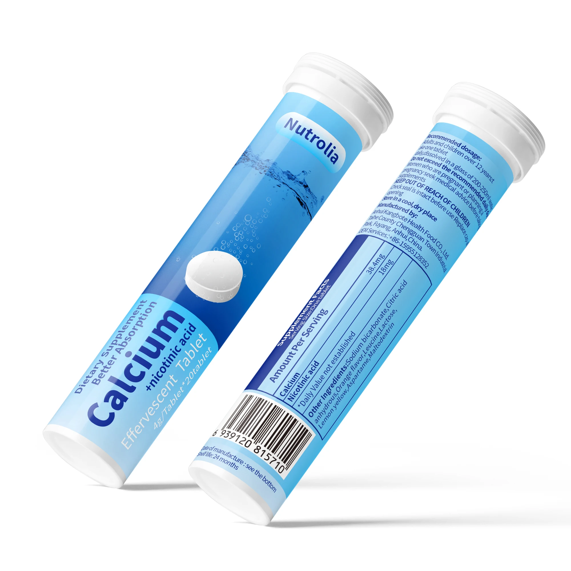 Wholesale Nutrolia high quality calcium effervescent tablet