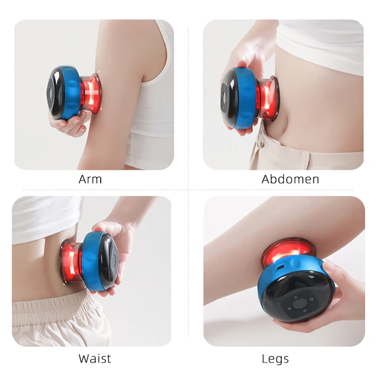 Electric Gua Sha Massager 6 speed Smart Vacuum Cupping Cup Red Light Heating Cupping Massager
