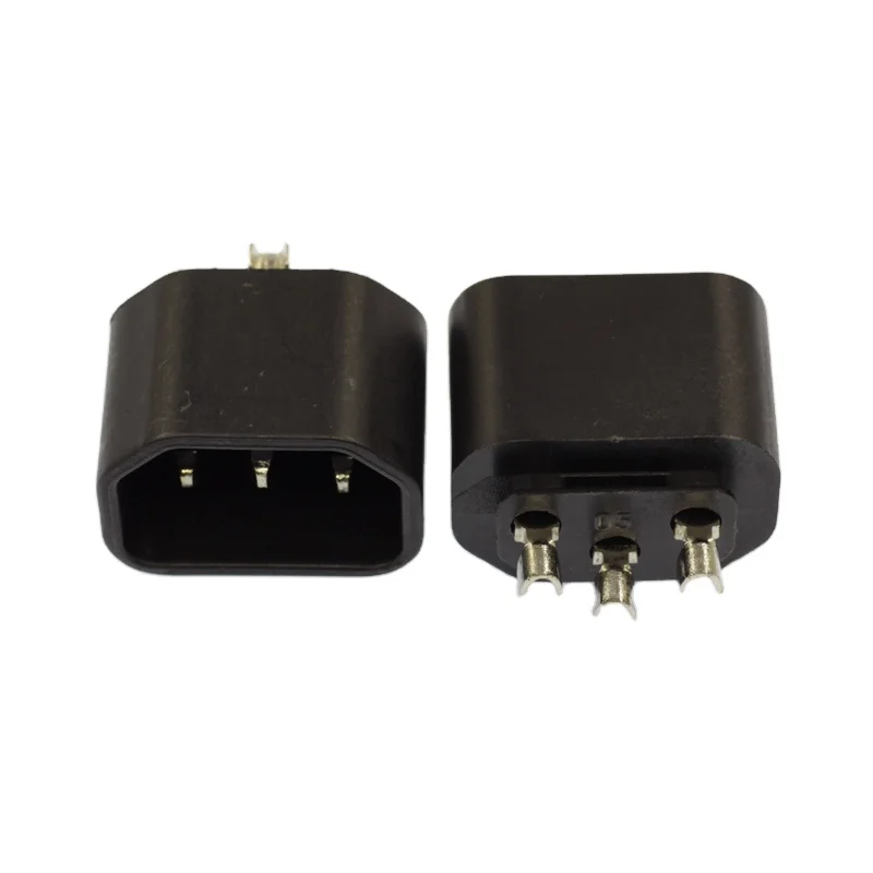 PC/computer  power cable male  plug parts,4*2 brass  plug pin,C14 male plug