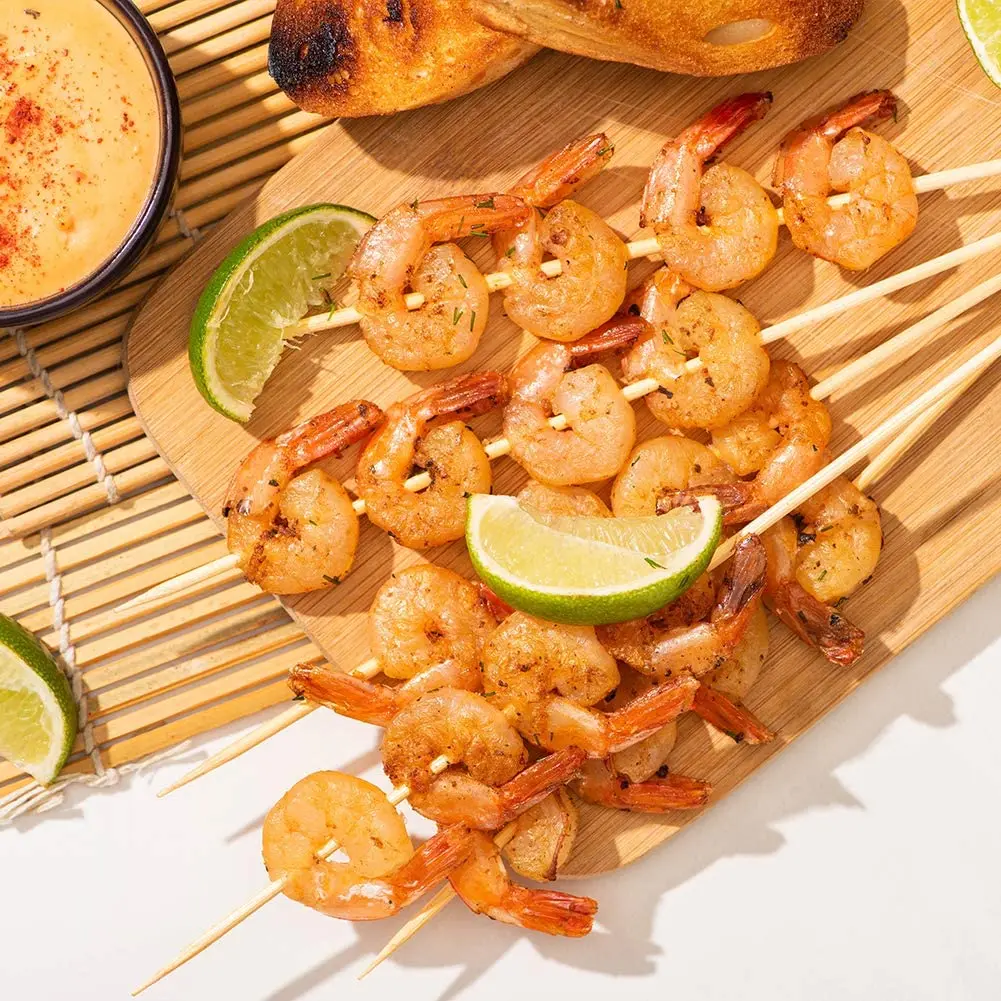 personalize disposable Small Round Meat Thin Hand Made Natural Bamboo Stick For Bbq