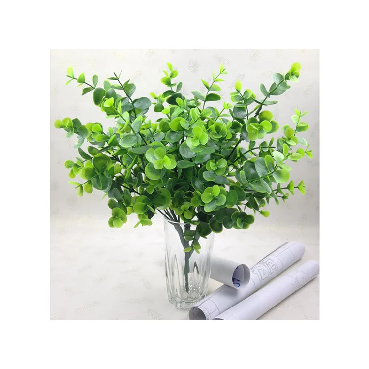 Искусственные растения с горшком, украшение для дома, семь голов, листья купюр