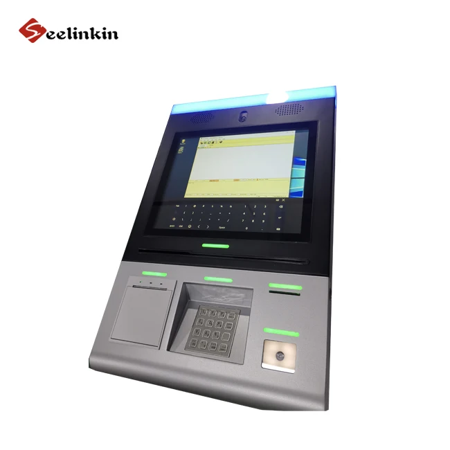 OEM ticket machine supplier computer display cash cashless charging wifi payment terminal stand touch screen wall mounted kiosk