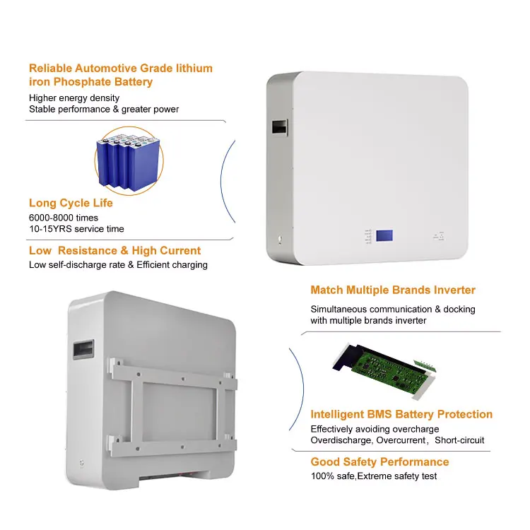Lifepo4 48v 200ah 51.2v 10kwh 20kwh Wall Mounted 48 V Lithium Battery Pack For Home Solar System