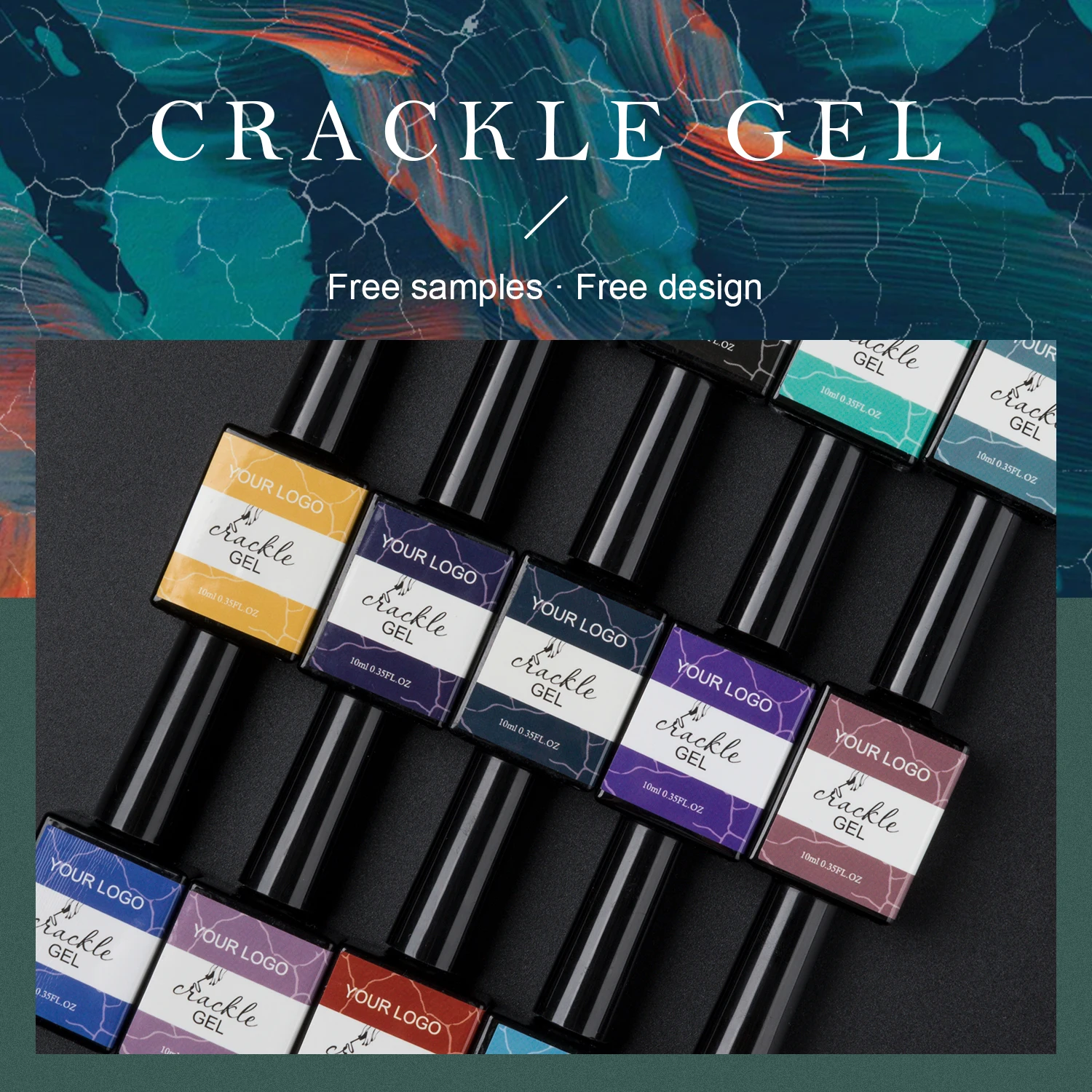 Westink Beauty Crackle Painting Soak Off Nail polish quick dry NAIL GEL
