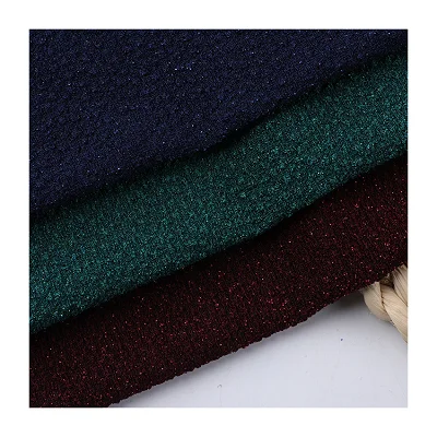78%polyamide 16%wire 6%spandex South Korea Full star gold and silver thread jacquard knitted fabric  metal wire nylon elastic