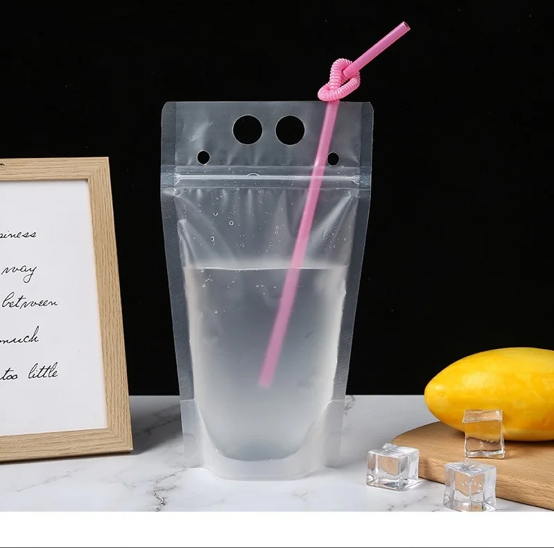 High food grade Custom printing or transparent plastic liquid beverage cold drink spout pouch packaging bag beverage pouch