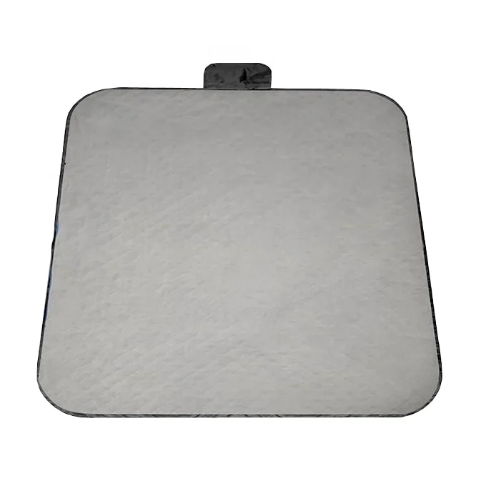 Outdoor waterproof custom logo quilted stadium folding picnic fleece blanket for camping