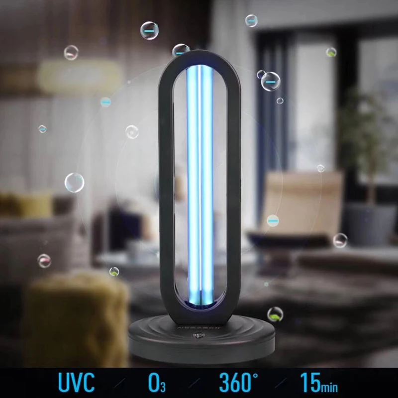 Wholesale 38W Ozone disinfection Ultraviolet Sterilizer Light 15/30/60 mins timing bactericidal lamp for bedroom hotel