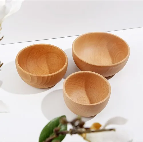 Factory direct natural wood kitchen restaurant using wooden bowls, salad bowls, wooden dough bowls wholesale