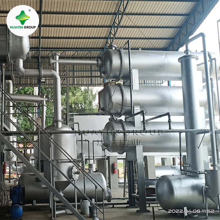 Used motor oil refining machine for diesel and petrol extraction distillation plant