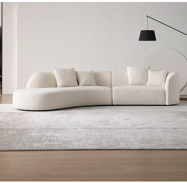 soft round modern couch simple sofa minimalist special shaped cashmere white sofa designs luxury sofa