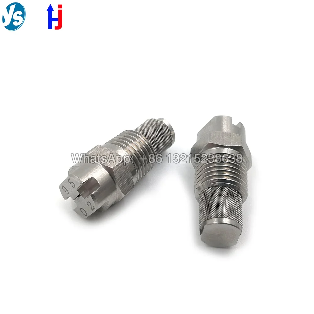 2 YS HVV-L Flat Fan Spray Nozzle, Stainless Steel Vee Jet Flat Spray Nozzle, Washing Flat Fan Nozzle With Filter Inside