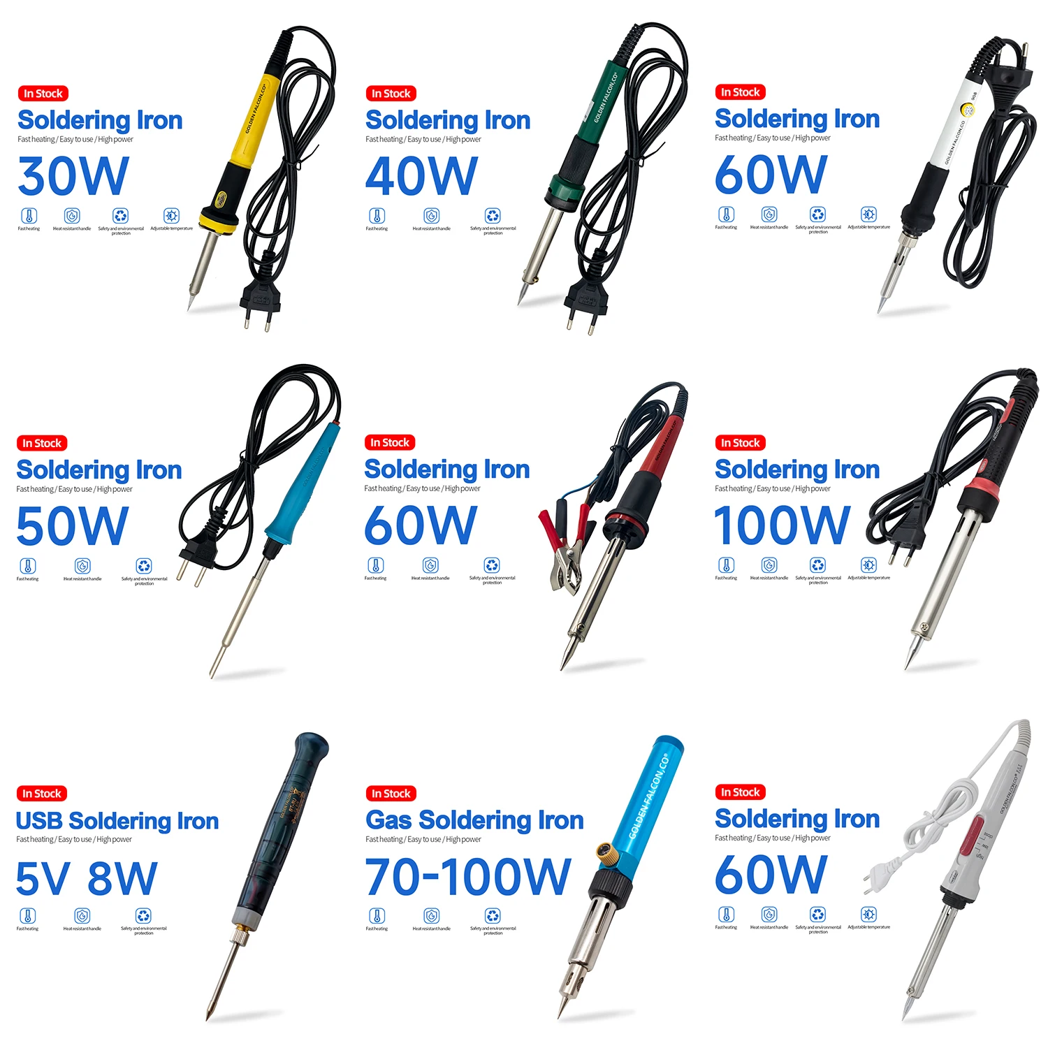 High Quality 60W solder iron  fast heating electric element soldering iron kit