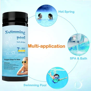 Factory wholesale 7 in 1 water quality tester strips for swimming pool pond water