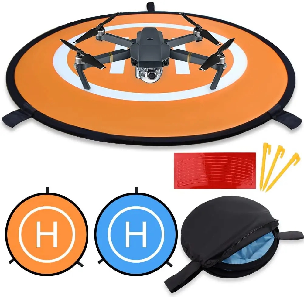 Drone Landing Pads apron,Waterproof  75cm Universal Landing Pad Fast-fold Double Sided Quadcopter Landing Pads for all Drone