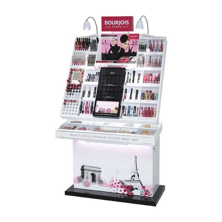Customized Metal Supermarket Retail Jewelry Nail Shelf Cosmetics Display Rack