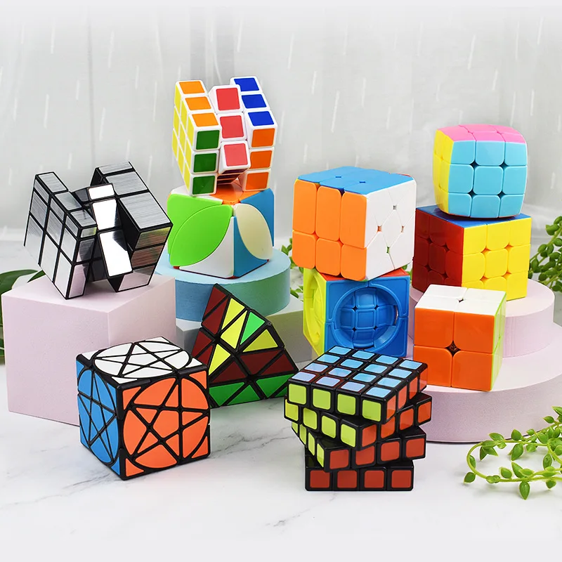 Hot Promotion Educational Toys Plastic Colorful 2*2 3*3 4*4 Smooth Rotation Cube Speed Magic Puzzle Cube Toy