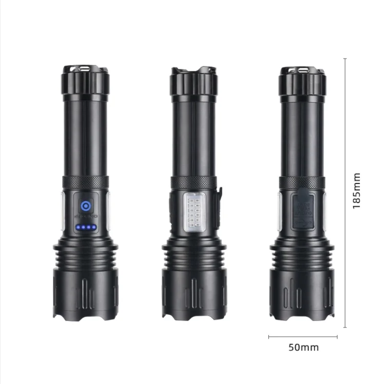 White Laser Bead Zoomable Power Bank Waterproof Rechargeable Usb Led Tactical Torch Work Light Lanterns Outdoor Flashlights