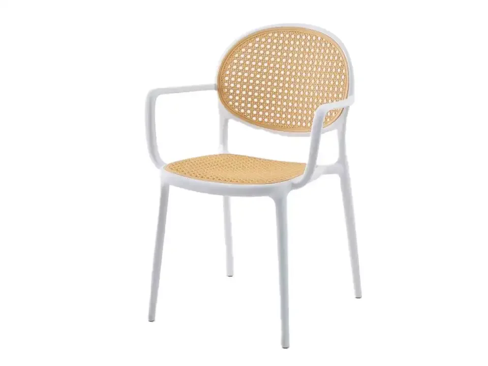 Restaurant Outdoor Durable Cafe Pp Chairs Stackable Monoblock New Design Price Modern Colored Plastic Dining Chair With Arms