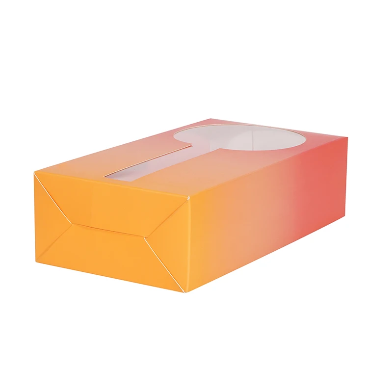Tuck End Fold Coated Paper Packaging Fans Box with PVC Window Custom Logo Printed 2 Sides Rigid Boxes Corrugated Paper 5-15 Days