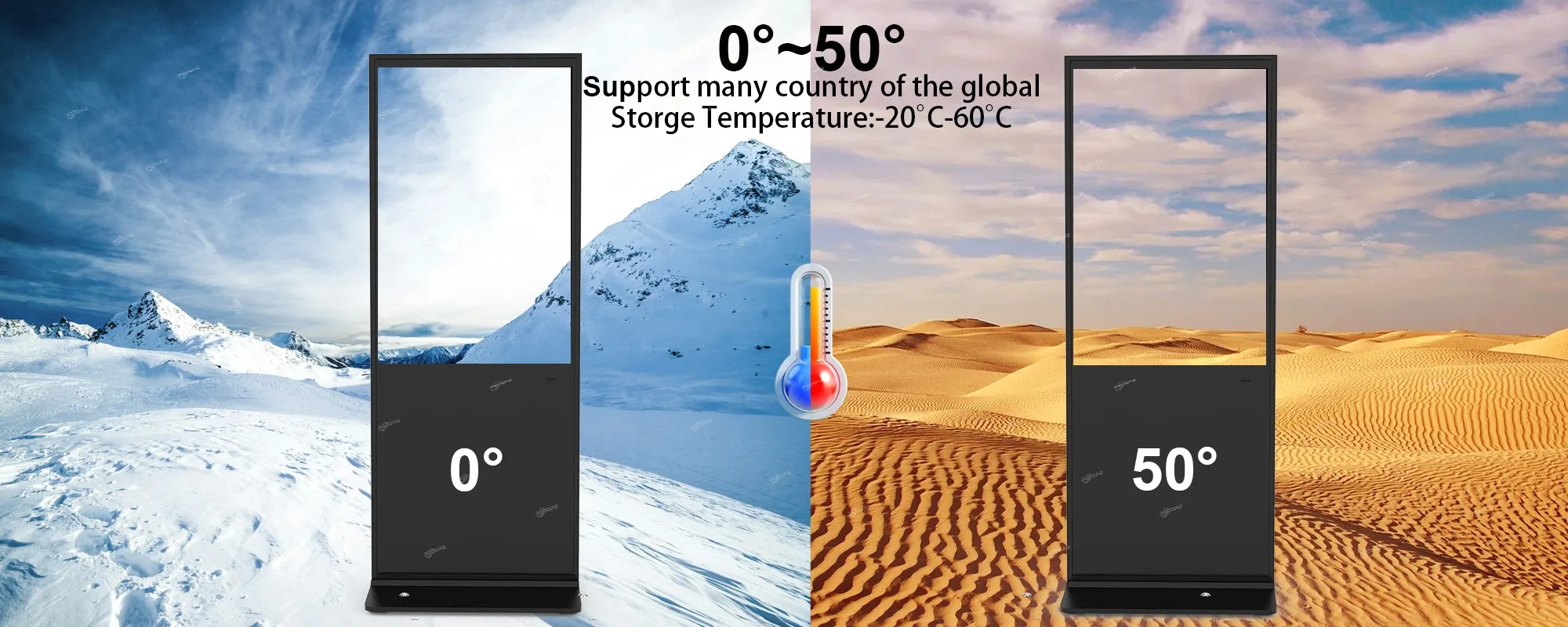 360SPB IFS55C 700 nits 55-inch touchscreen floor-standing LCD digital kiosks interactive displays with Wi-Fi HDMI/USB