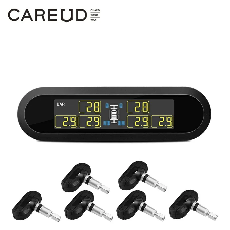 Truck TPMS T650 NF+ six wheels solar tire pressure monitoring system with Built in sensor