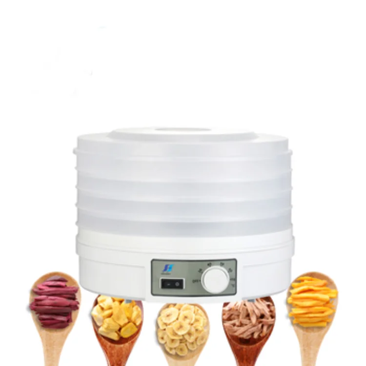 Quality certification Trays diameter 33 cm 500W Electric   function PP material fruit and vegetable dehydrator for household