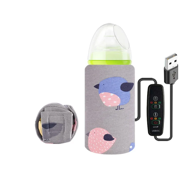 Winter USB Timing Temperature Adjustment New Cotton Baby Feeding Bottle Warmer with Bottom Protection