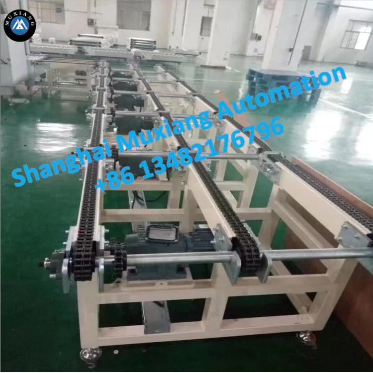 MX automatic car assembly lines roller conveyor and plate chain transfer unit for pallet