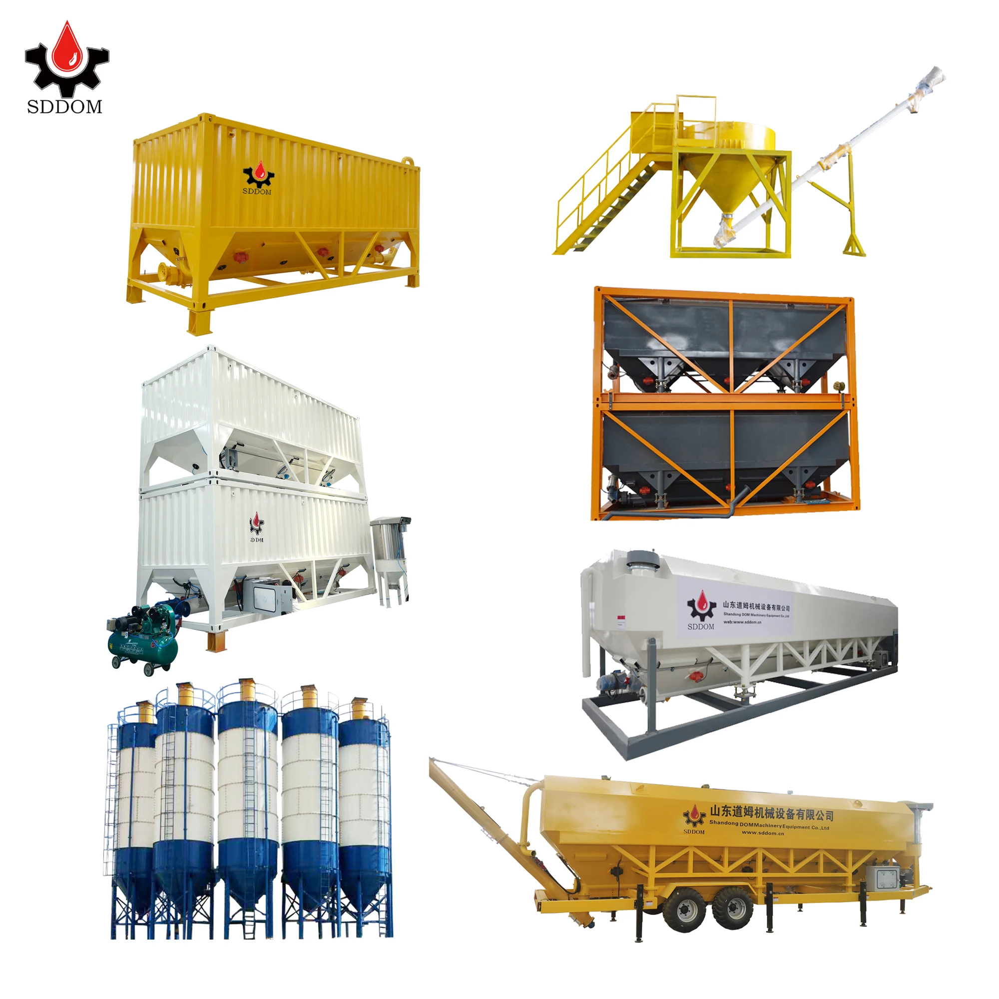 
SDDOM CE ISO certificate brand 20 to 4000 tons small mobile horizontal cement storage portable silo silos prices 