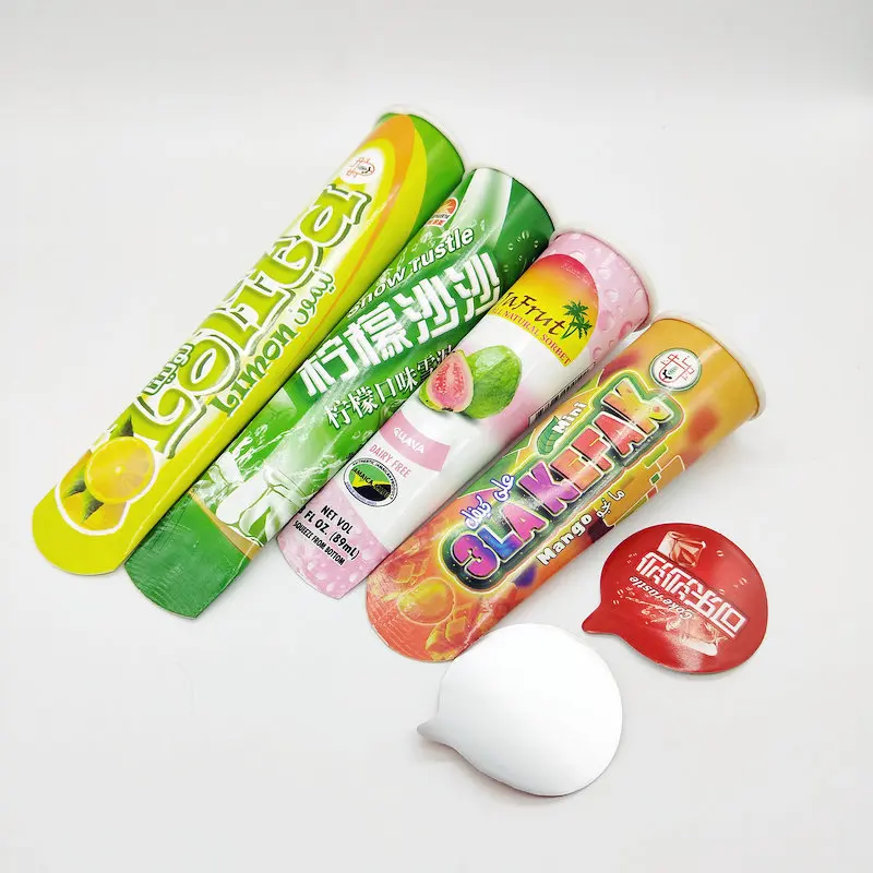 90ml 105ml 120ml customized logo calippo ice cream tube push up paper cup ice lolly tube with sealing lid