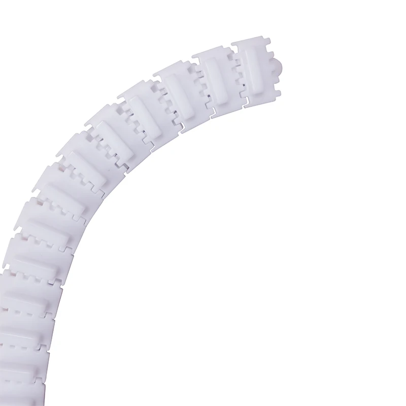 Uri-44 Factory Directly POM PP Plastic Modular Table Top Chain Sushi Flexible Chain Conveyor Belt With Baffle For Grain