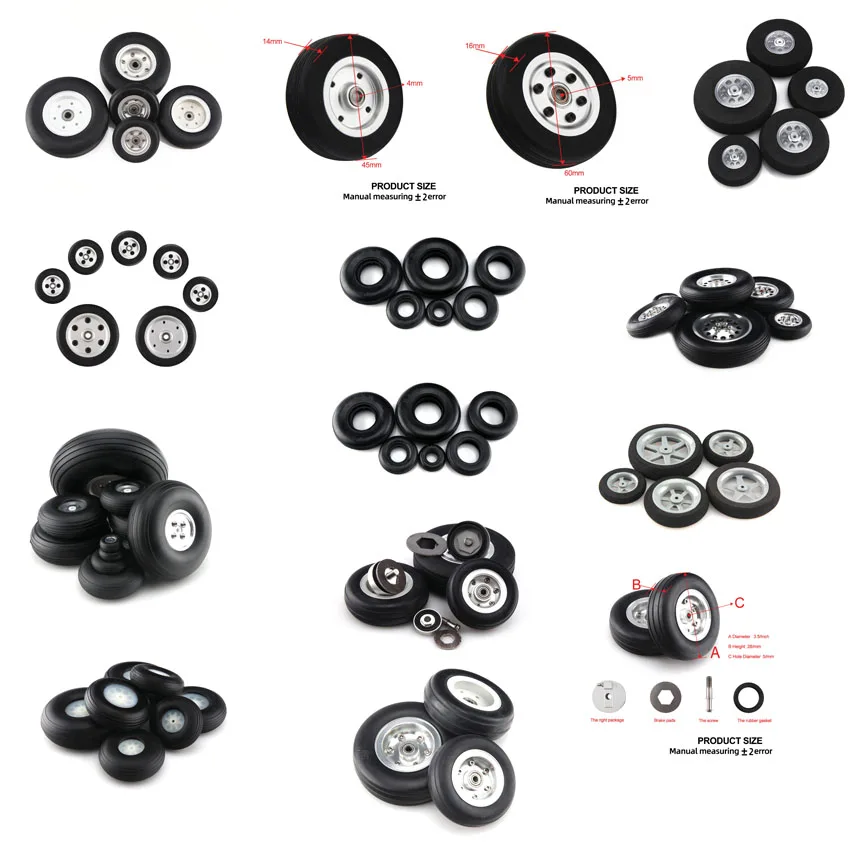 rubber foam wheels rc Airplane toy