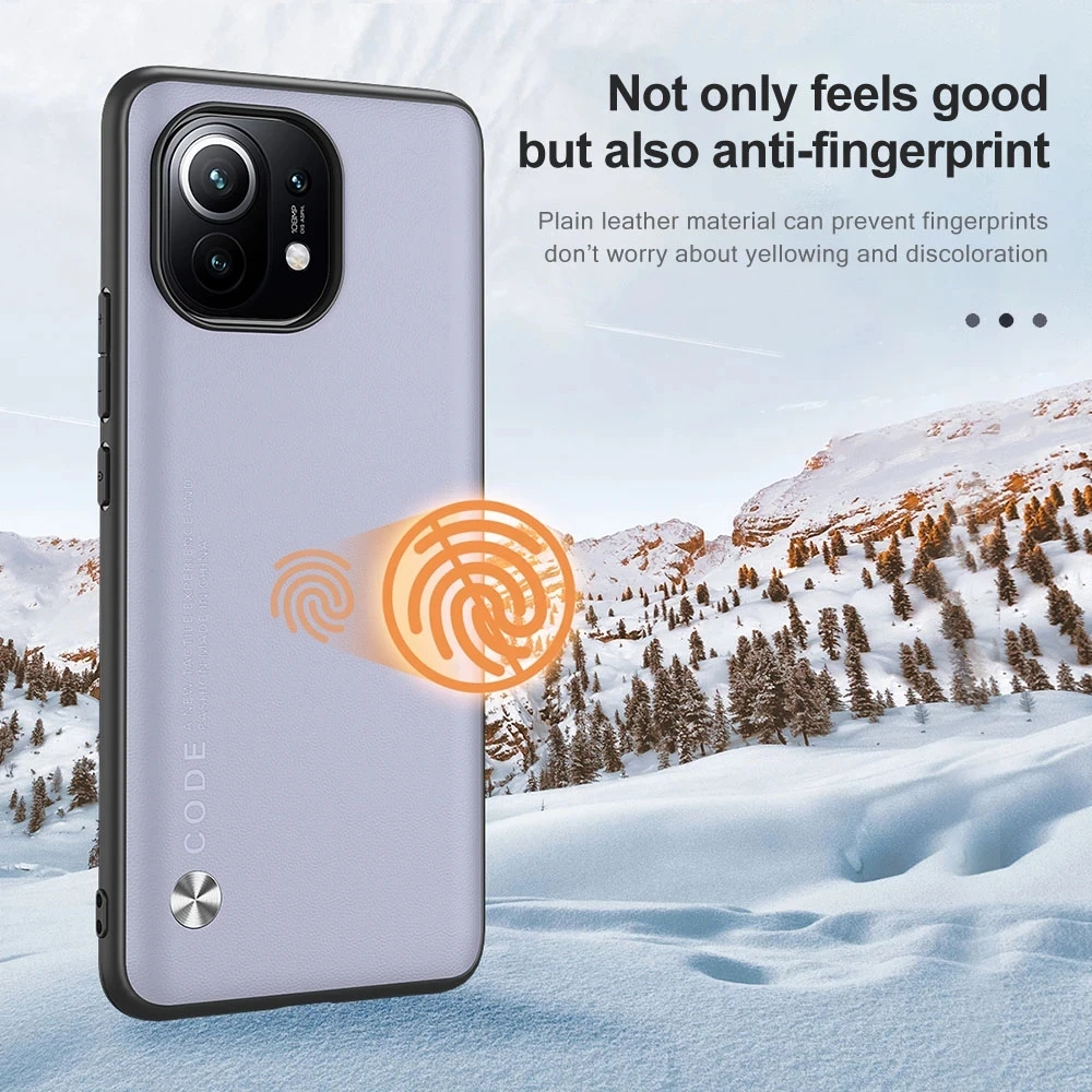 Luxury Plain Skin Leather Case For Xiaomi Mi 12 Pro 12 Ultra Poco X3 M3 Mi 11 Ultra 10 Pro Mix 4 10T Pro Shockproof Cover