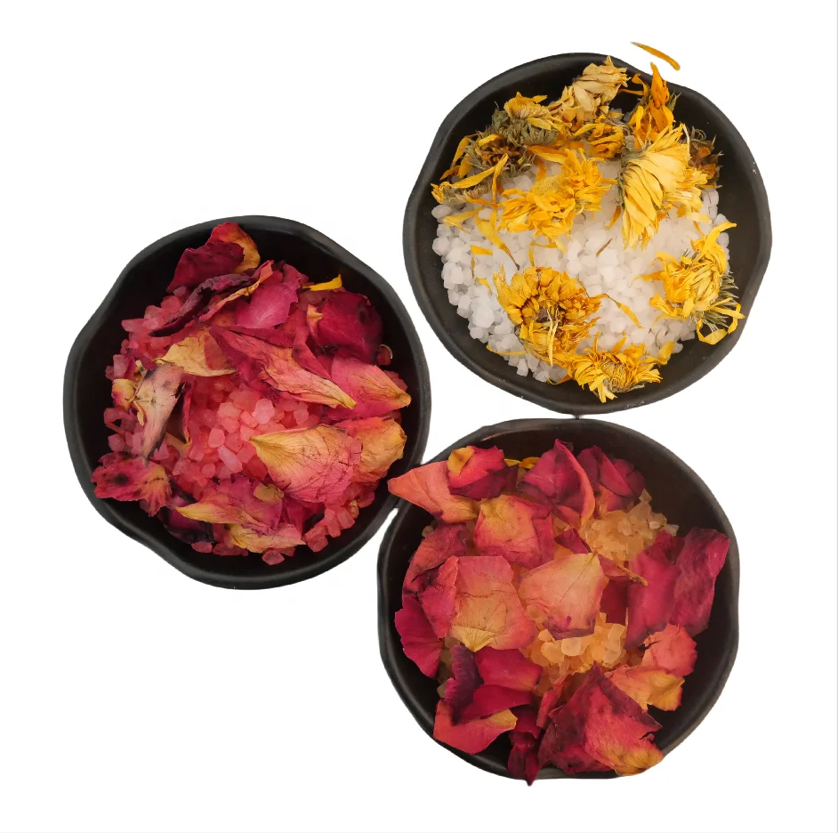 Оптовая продажа ароматизированные соли для ванн с различными лепестками