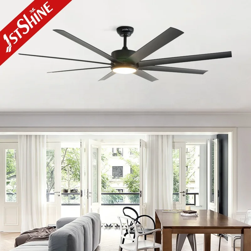 1stshine светодиодный потолочный вентилятор с большим пространством, потолочный вентилятор с высоким потоком воздуха со светодиодной подсветкой и дистанционным управлением