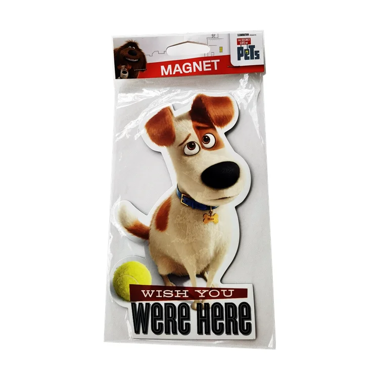 Magnetic Sticker Paper Degradable Full Color Printed PVC Rubber Art Custom Die Cut Fridge Magnet Advertising Anniversary