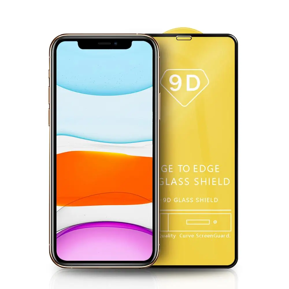 
9D Edge Tempered Glass Mobile Phone Screen Protection Custom Made Tempered Glass Screen Protector For Iphone 12 Iphone 13 