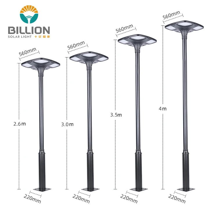 Decorative Outdoor Light Control High Pole Street Lamp IP65 Waterproof Landscape Smart Solar LED Garden Light For Garden