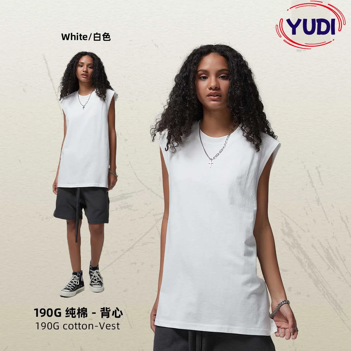YUDI 190g men casual ropa deportiva hombre gym usa size tank top athletic sleeveless t-shirt vest for men