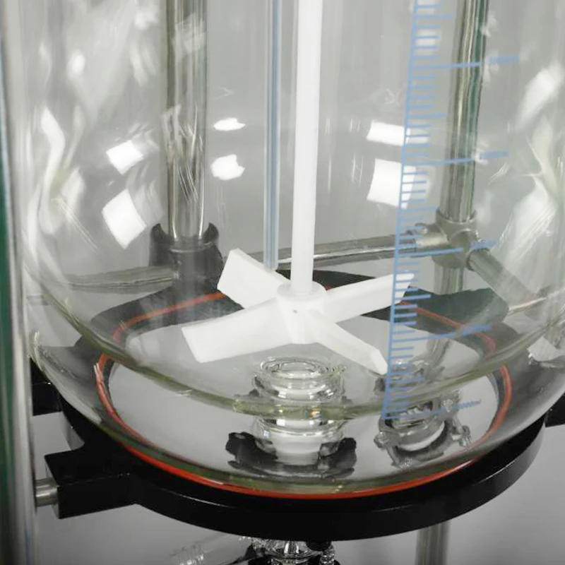 5l 10l 30l 30 L 100l 5 50 100 Liter Lab Industrial Vacuum Heated Jacketed Sealed Crystallization Filter Glass Reactor