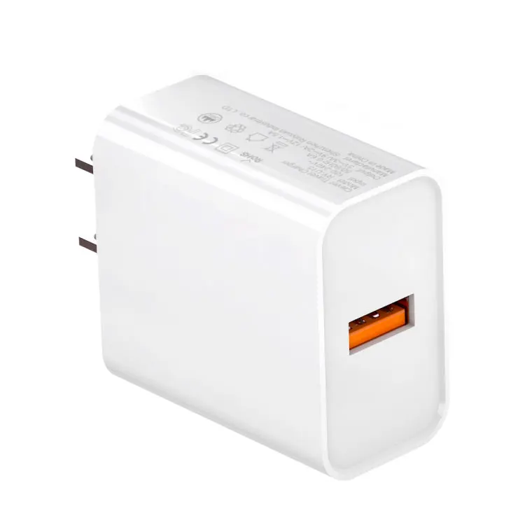 Factory Wholesale Fast Charger PD 22W 3A QC 3.0 USB Charger Quick Charge QC3.0 Wall Adapter EU / US Plug Mobile Phone Charge