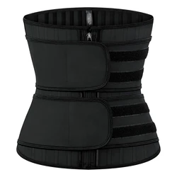 25 Steel Bone 9 Bones Hooks Zipper With Double Three Detachable Removed Straps Latex Waist Trainer For Women