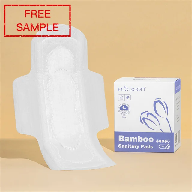 ECO BOOM sustainable ecological recycled compostable free sample disposable female distributor company menstrual pads