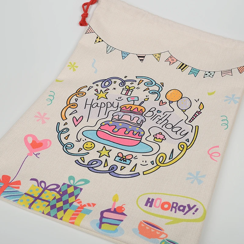 HighKing personalized 45x63cm Sublimation birthday goodie bags gift box packaging favor bags for kids