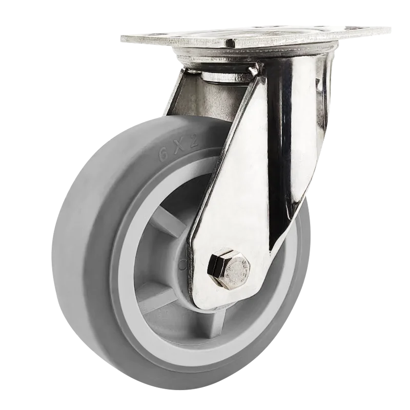 Caster wheel factory 4 5 6 8 inch 304 stainless steel caster heavy duty cart wheel stroller caster for Restaurant cart