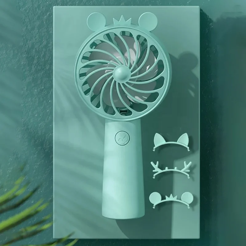 Small USB Fan Mini Rechargeable Hand Held Fan Mini Portable Fan with Phone Holder