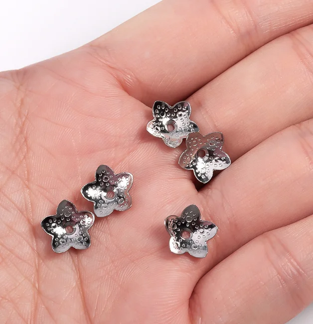 Jewelry Accessories Stainless Steel Flower Loose Spacer Bead for DIY Jewelry Making Findings