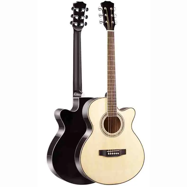 Chinese factory direct sale Wholesale/Custom 40 inch all  basswood cheap price acoustic guitar student guitar